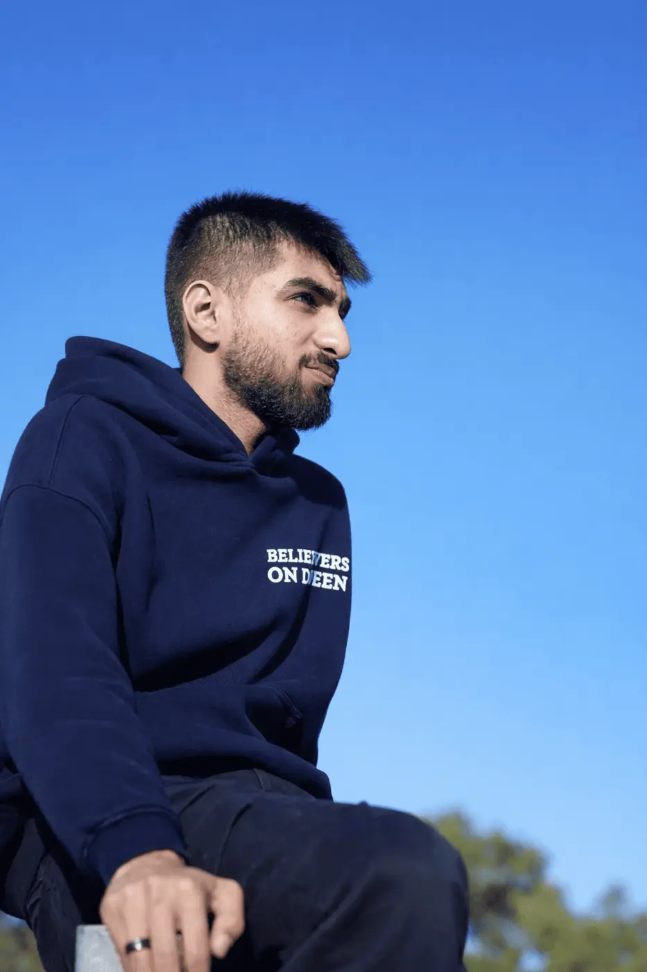 United Ummah Hoodie in navy — oversized cut